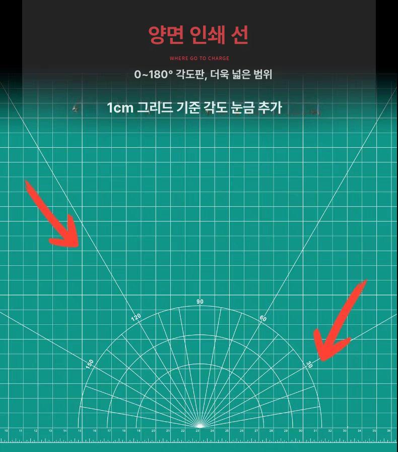 양면 컷팅매트 대형 데스크 작업매트 재단 패드 A1 학원용 미술 공작 DIY - 상세 이미지 4