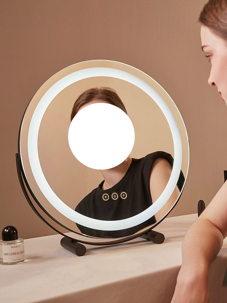 대형 LED 거울 사무실 화장 확대 탁상 책상 30cm 패션화이트 플러그인 - 상세 이미지 2
