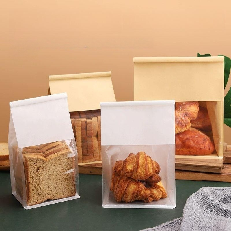 크로와상 빵봉투 베이커리 식빵 비닐봉투 크라프트 포장봉투 제과점 실링 - 상품 이미지