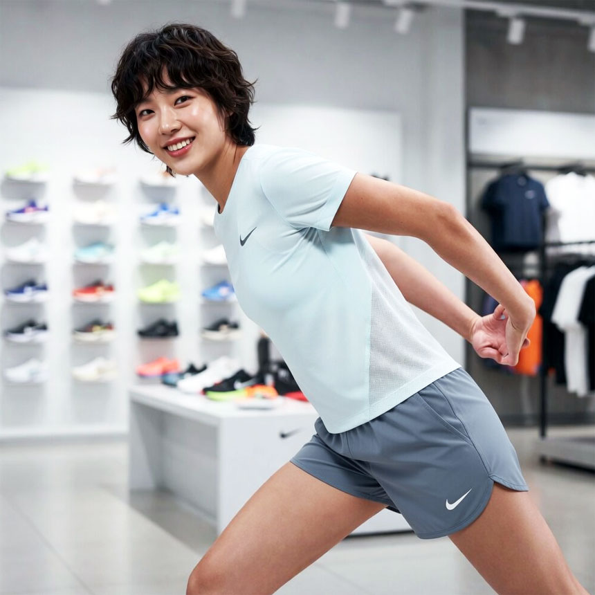 나이키 드라이핏 마일러 여성 반팔 러닝탑 티셔츠 AJ8122-476, S 이미지 8