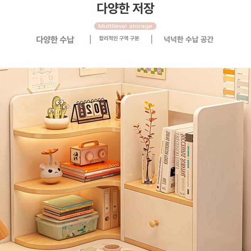 미니 선반 코너 책상위 데스크 수납랙 모서리 정리함 책꽂이 틈새 주방 다용도 - 상세 이미지 5