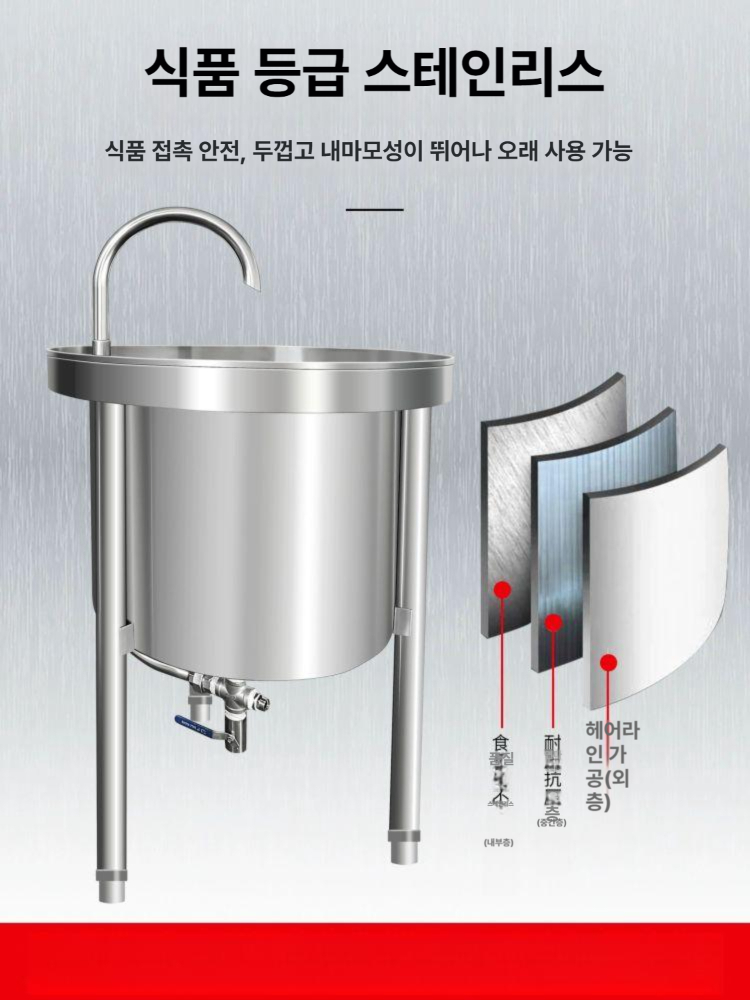 대형 쌀씻는기계 세미기 스테인레스 포함 야채세척 누룽지 업소용 식당 - 상세 이미지 5