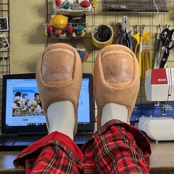 미끄럼방지 털실내화 캐주얼 겨울 따뜻한 양털 쿠션 퍼 편한 캐쥬얼 푹신한 룸슈즈 - 상세 이미지 2