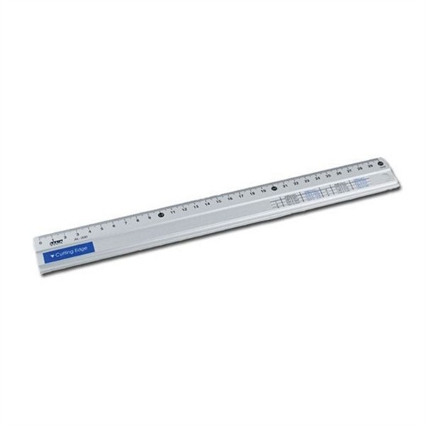 금속 알루미늄 자 컷팅직자 알루미늄 직자 30cm 재단직자 문구용 사무 - 메인 이미지