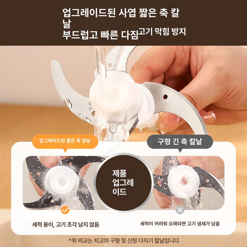 마늘 분쇄기 전동 다지기 쵸퍼 믹서기 푸드프로세서 커터 야채절단기 분쇄 - 상세 이미지 3