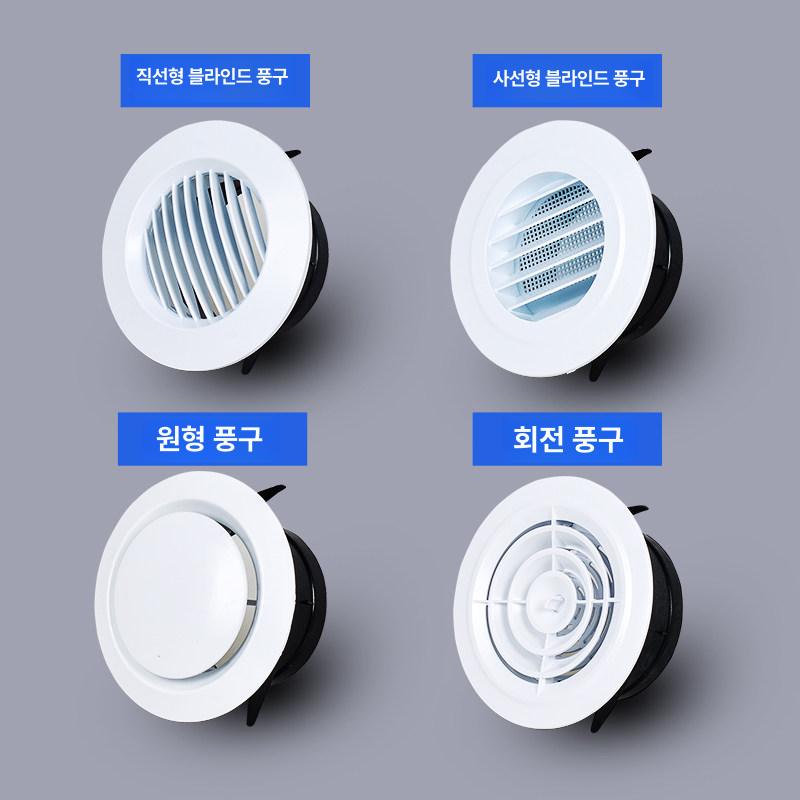 환풍구 마개 백엽 타입 원형 커버 회전풍구 통풍구 보일러실 사각 배출구 그릴환기구 - 상세 이미지 3