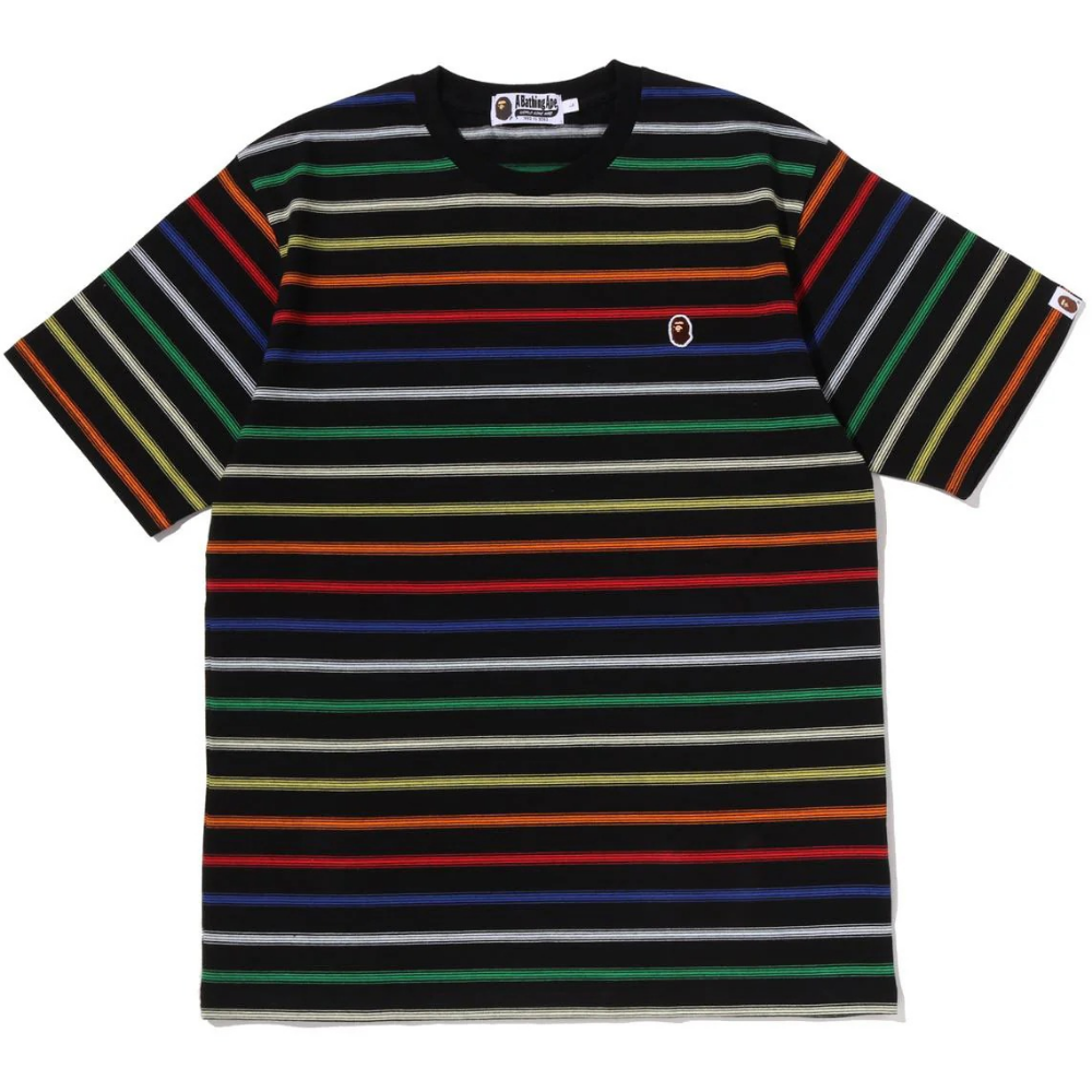 베이프 반팔티 GRADIENT RAINBOW STRIPE ONE POINT TEE 1M30-109-308 - 상품 이미지
