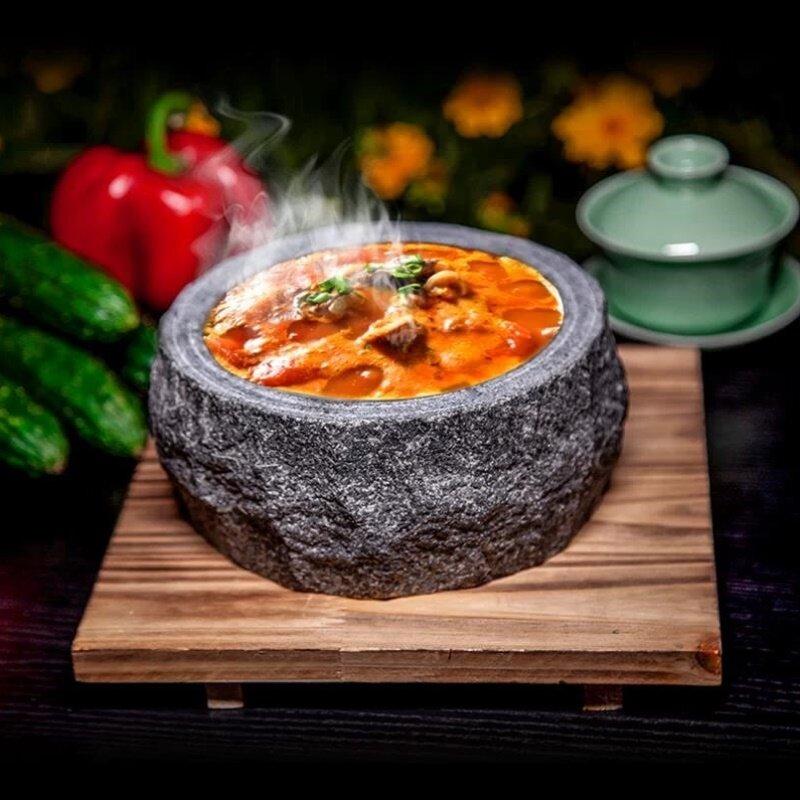 한식 뚝배기 곱돌솥 돌솥밥 그릇 자연석밥솥 요리 전통 곱돌냄비 조리기구 - 상세 이미지 3