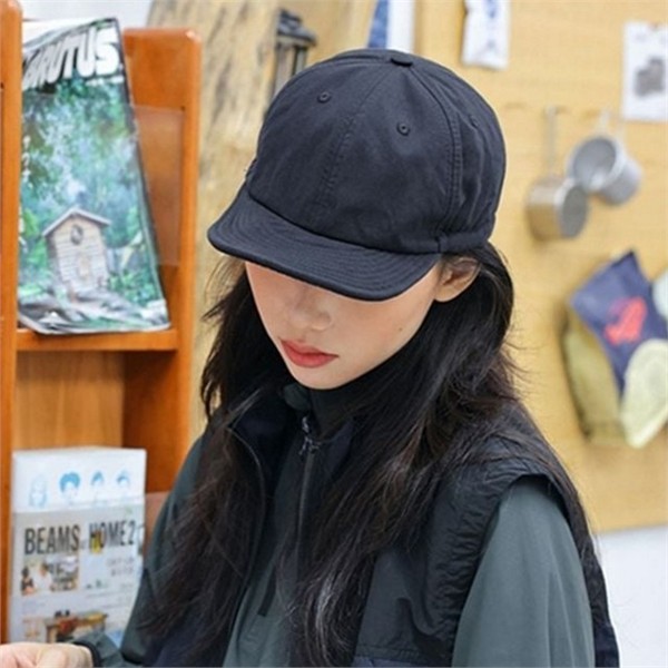 조절형 스트링 모자 짧은 숏 캡 모자 베이직 캐주얼 사계절 - 상품 이미지