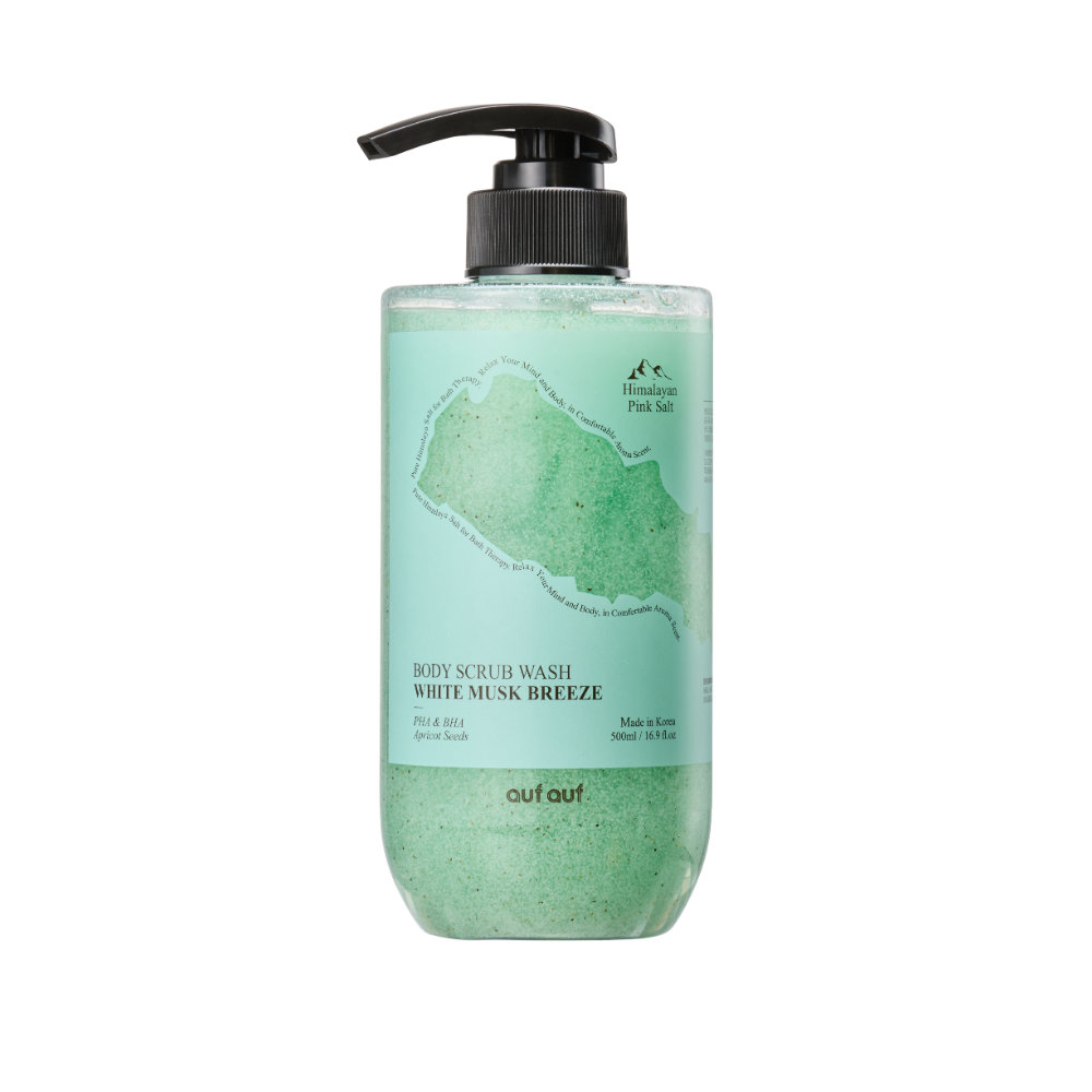 어푸어푸 저자극 히말라야 핑크솔트 바디 스크럽 워시 화이트머스크브리즈, 500ml, 1개 - 상품 이미지
