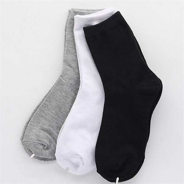 데일리 중목 양말 남성면 남성 중목 양말 캐주얼 무지 - 상품 이미지