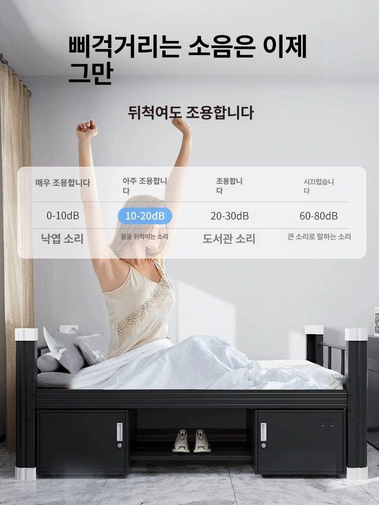 조립식 이층침대 기숙사 2층 벙커베드 철제 숙소 성인용 슈퍼싱글 더블데크 프레임 - 상세 이미지 5