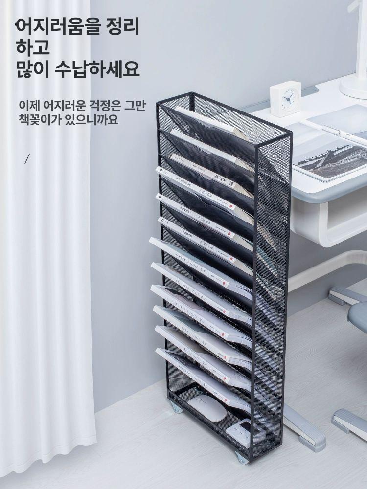 서류 보관함 벽걸이 10단 a3 a4 파일정리함 투명 경사형 오피스 수납 - 상세 이미지 3