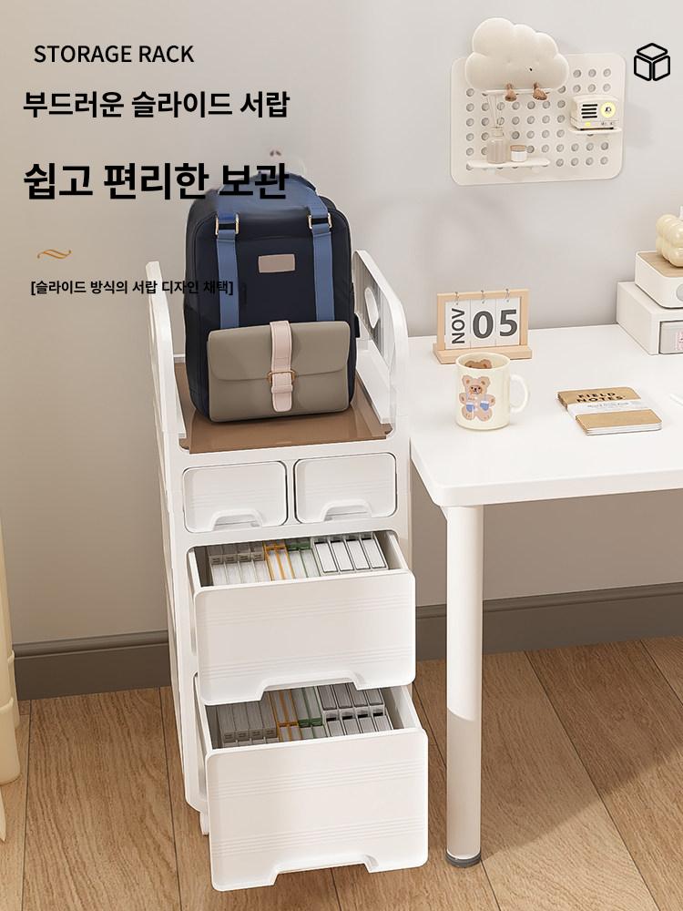 거실 이동식서랍장 바퀴달린 수납장 수납선반 다용도 모던 이동식트롤리 서랍형 랙 - 상세 이미지 4