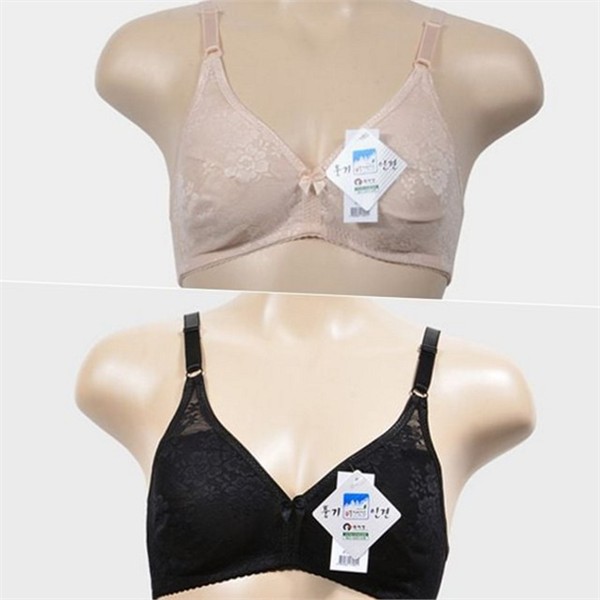플라워 여성 인견 브라 레이스 여성 인견 속옷 노와이어 이너웨어 - 상품 이미지
