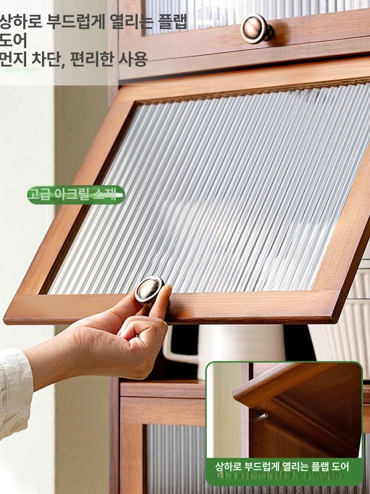 폭좁은 수납장 틈새 철제 냉장고 부엌 팬트리장 보조장 슬라이드 원목 키친 스틸 - 상세 이미지 5