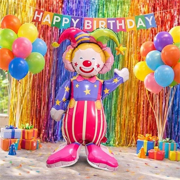 스탠딩 삐에로 스탠드 풍선 행사용 대형 은박 풍선 생일 파티 - 상품 이미지