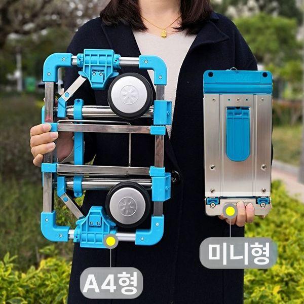 휴대용 핸드카트 초경량 장보기 손수레 미니카트 캐리어 접이식카트 휠 짐운반 쇼핑백 - 상세 이미지 5