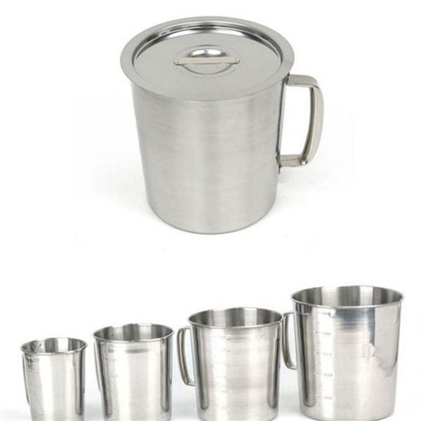 눈금 스텐 계량 컵 뚜껑 스텐 비커 베이킹 요리 주방 - 상세 이미지 2