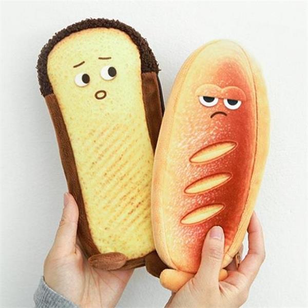 귀여운 식빵 빵캐릭터 필통 독특 바게트 필통 파우치 학용품 문구류 - 상품 이미지
