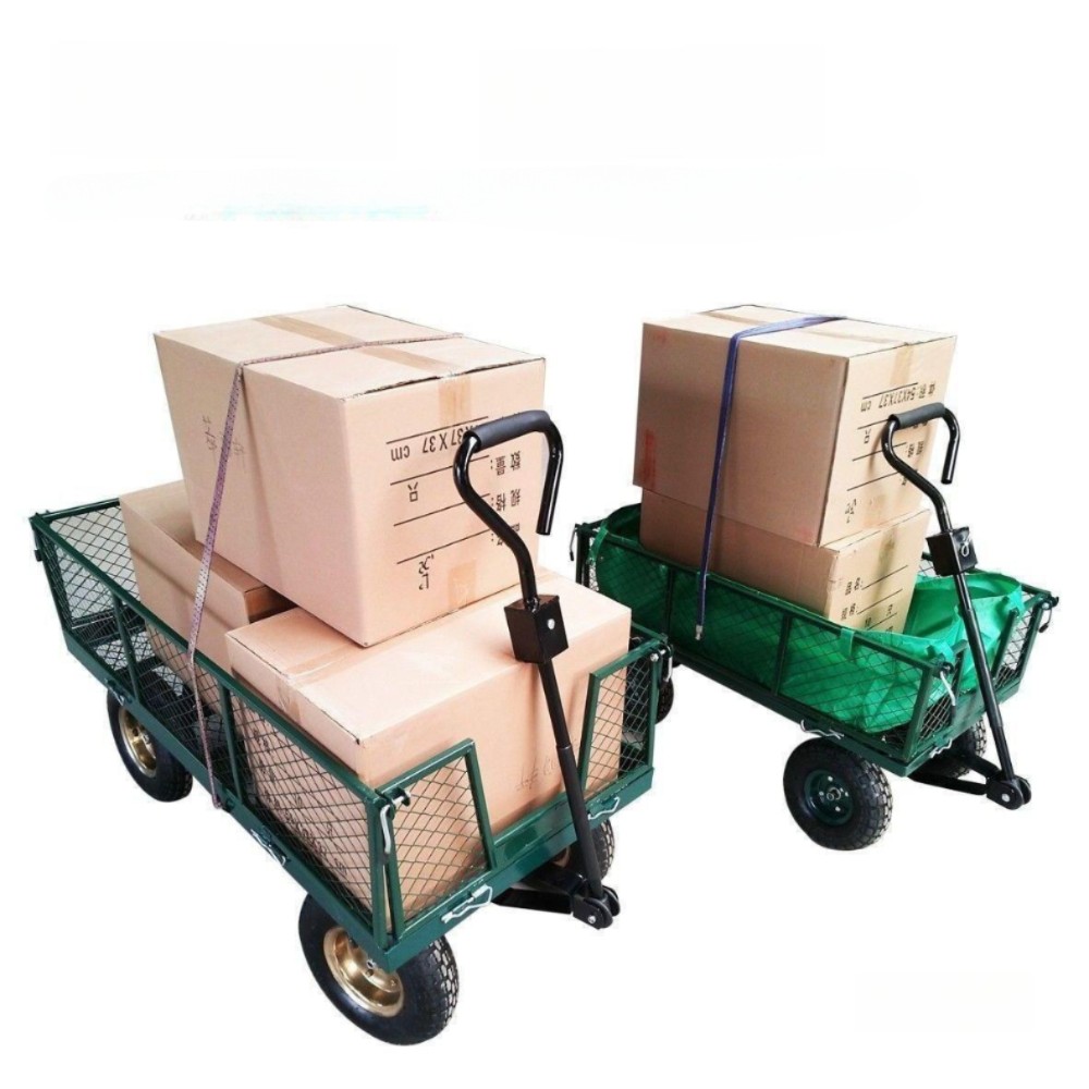 접이식 손수레 평판 대차 가정용 카고 핸드카트 손잡이 운반 트럭 소형 메쉬 카트 89x50 100kg A - 상품 이미지
