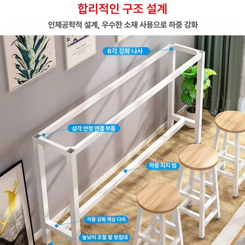 창가 바테이블 홈카페 미니 아일랜드식탁 우드 슬림 콘솔테이블 원목 카페테이블 - 상세 이미지 3