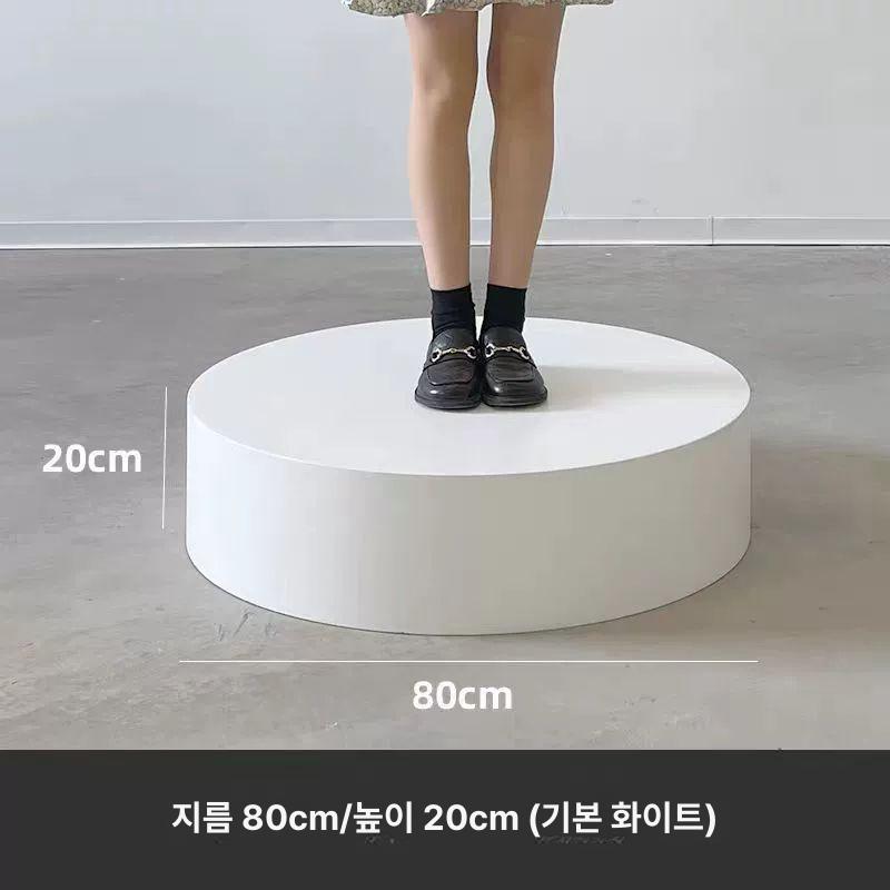촬영용 원형단상 스튜디오 웨딩드레스 피팅룸 포토존 사각형 화이트 무대 세트 - 상세 이미지 4