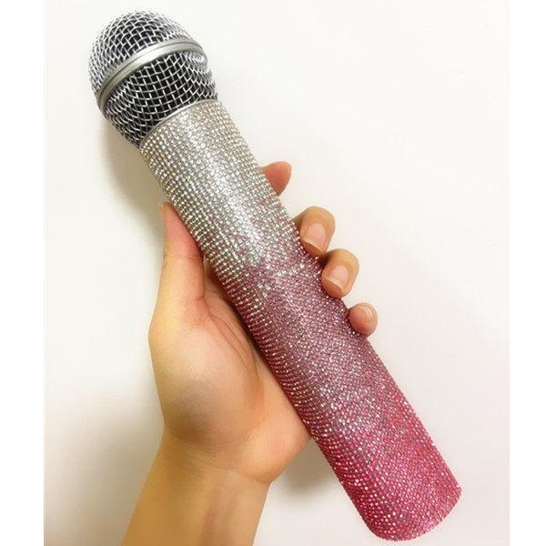 마이크 반짝이 커버 스킨 슬리브 무선 라인 실버화이트 - 상품 이미지