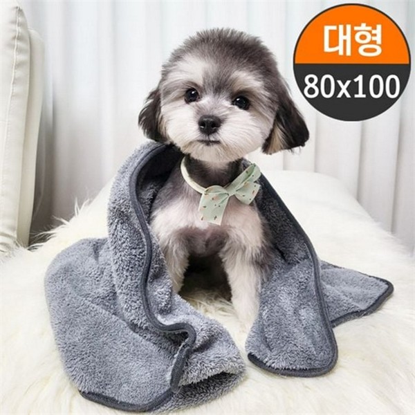 초극세사 강아지 목욕타월 극세사 고양이 목욕타월 흡수 건조 대형펫 타월 - 상품 이미지
