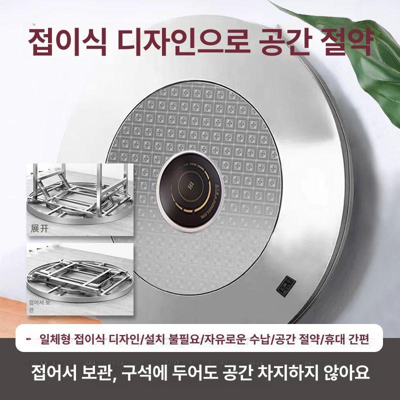회전식 테이블 원형 인덕션 접이식 고깃집 식당 스테인리스 레스토랑 회전 다이닝 상업용 - 상세 이미지 3
