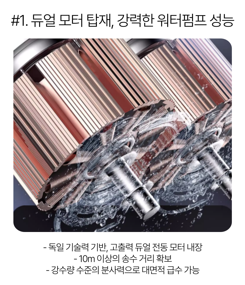 농사 물 펌프 고출력 충전식 양수기 독일기술 소형 듀얼배터리 - 상세 이미지 2