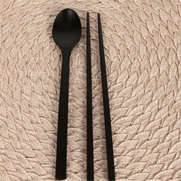 옻칠 어린이 수저 젓가락 원목 수저 식기 - 상품 이미지