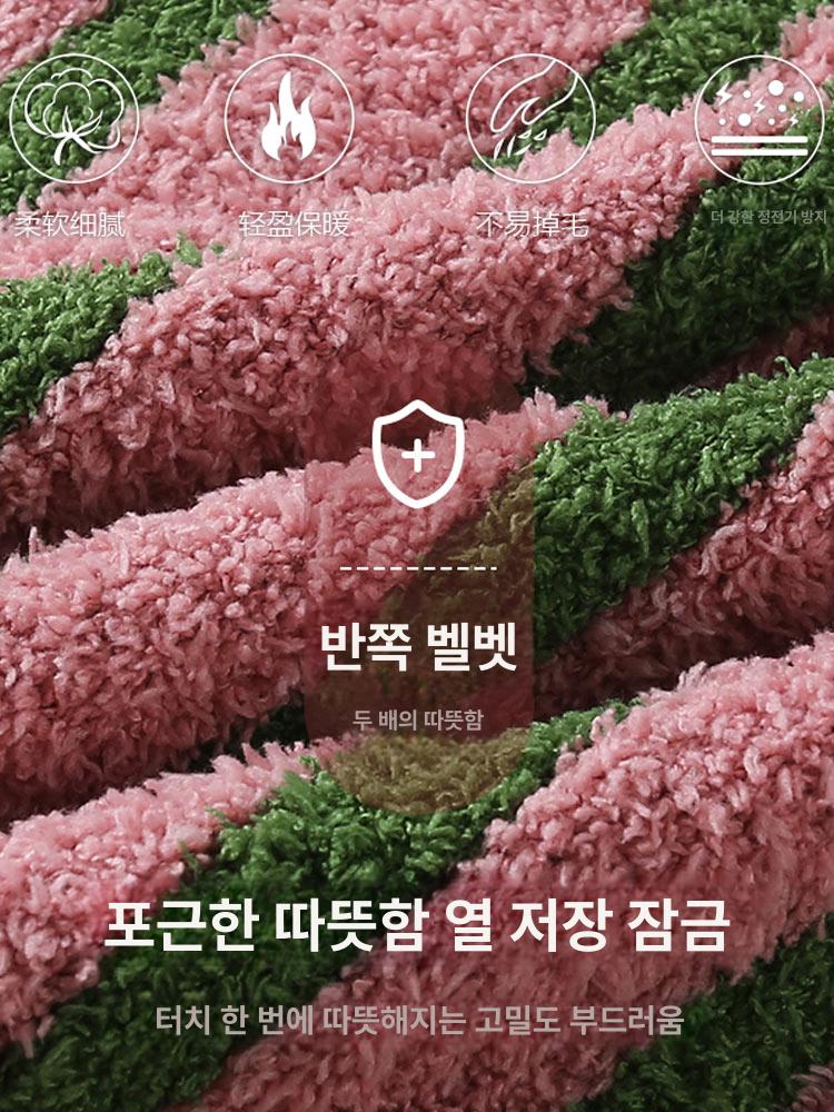 겨울 파자마세트 극세사 밍크 홈웨어 실내복 여성 수면 슬리핑 누빔 세트 크리스마스 - 상세 이미지 2