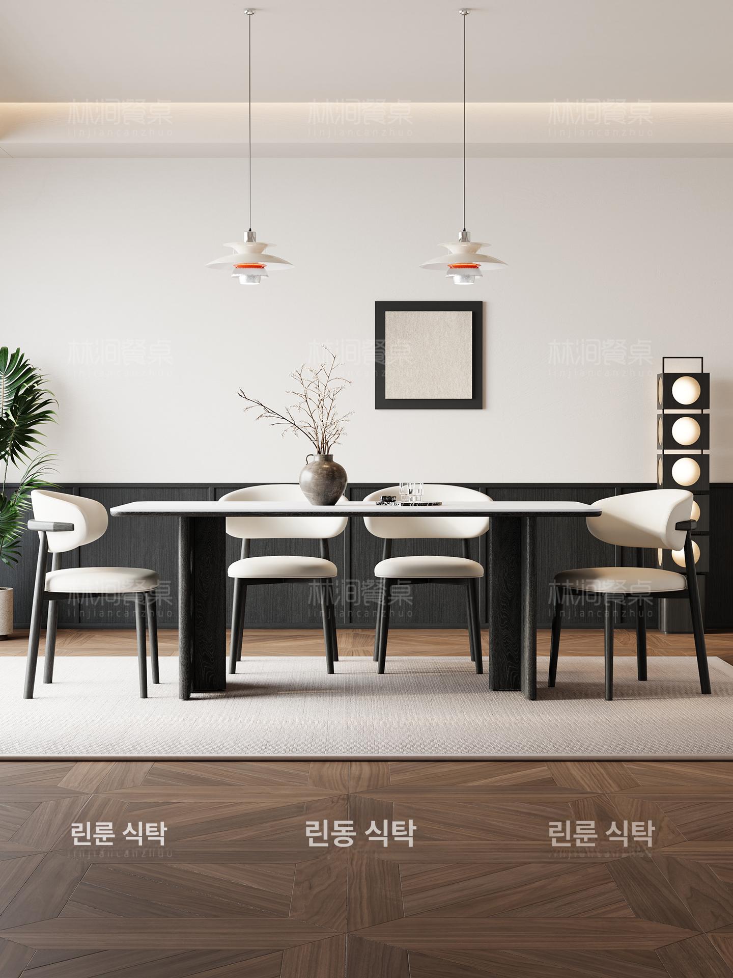 테이블상판 테이블식탁 디자인 북유럽 주방 까페 원형테이블 원목카페테이블 원탁 - 상세 이미지 3