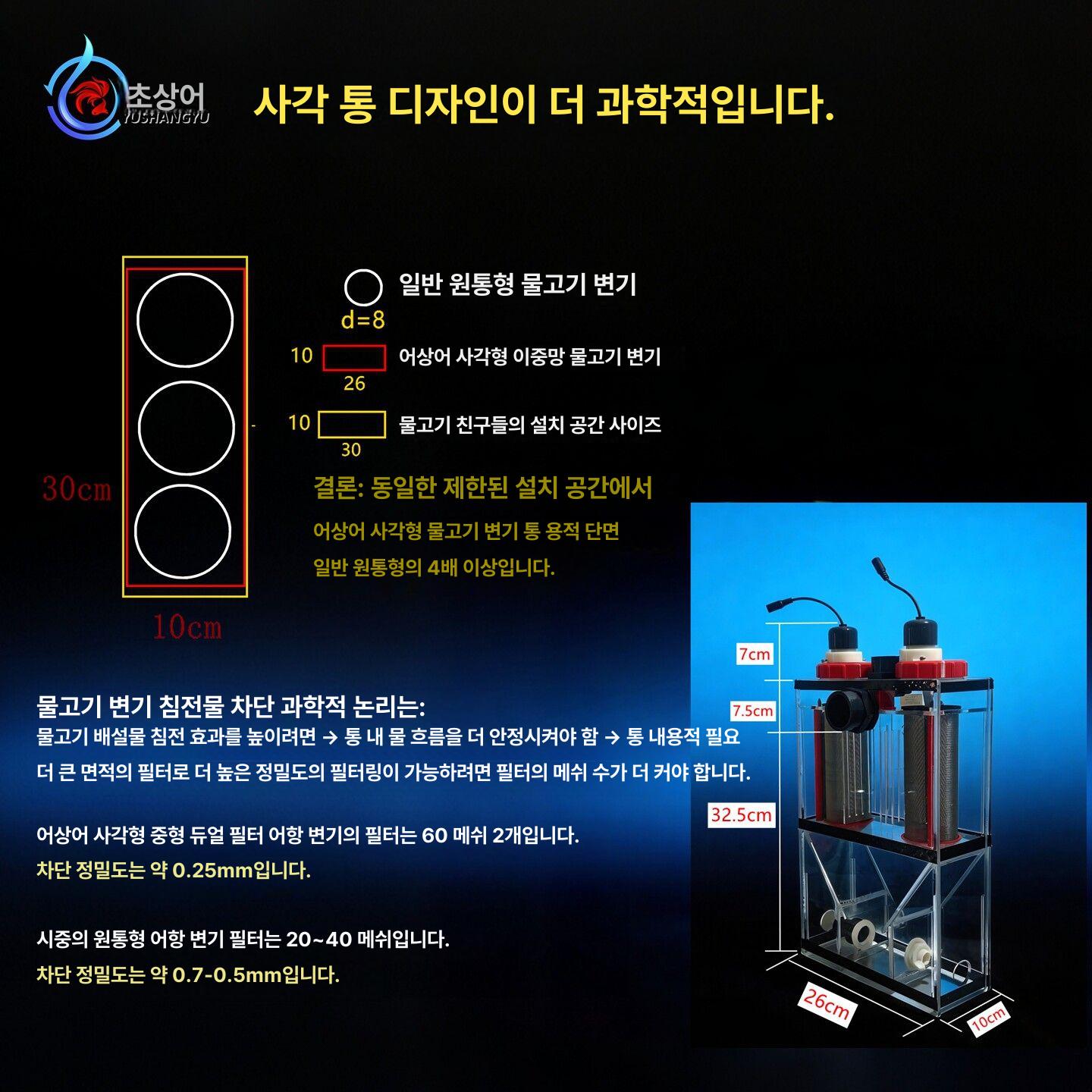 외부형 외부여과기 필터 대형 수류 외부집똥기 거북이 여과조 유막 정화 순환 여과재 - 상세 이미지 4