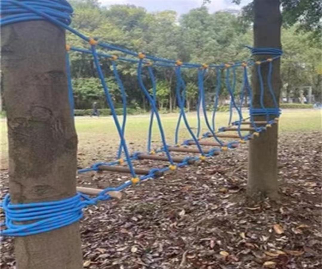 야외 브릿지 사다리 방부목 체육시설 디딤대 놀이터 발판 공원 안전 가설 간이 밸런스 - 상세 이미지 2