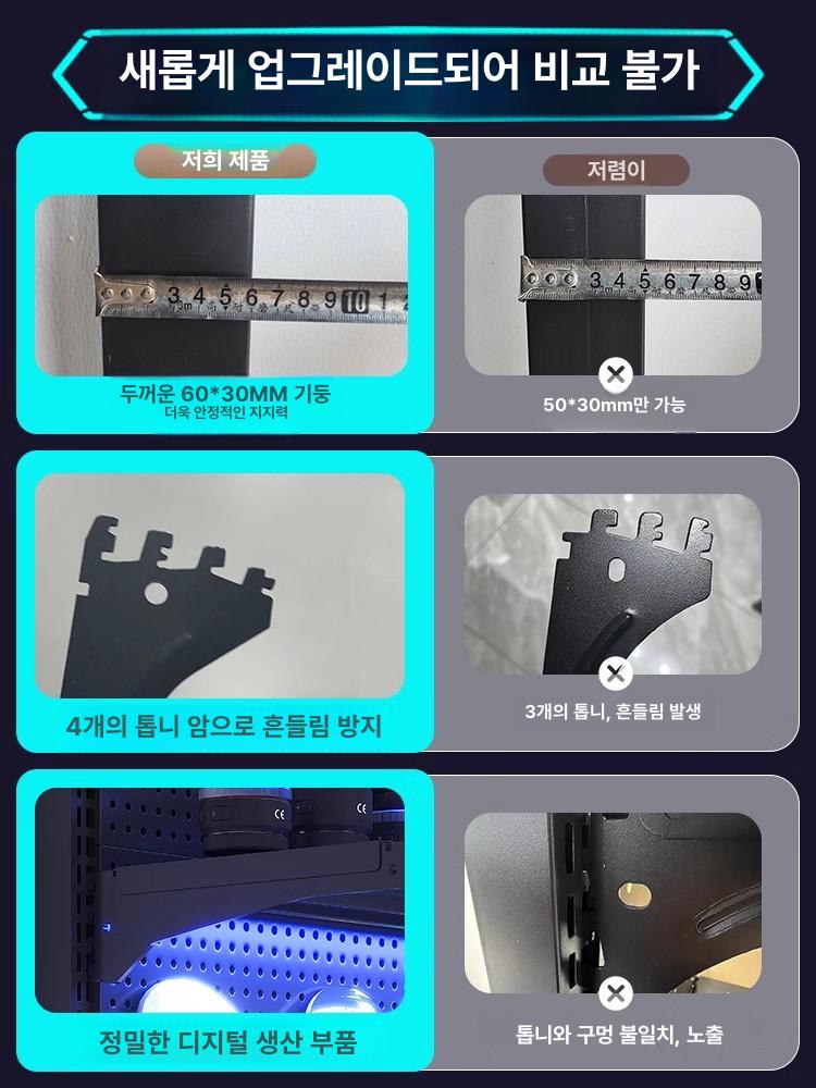 철제 타공판 진열대 게시판 인테리어 파티션 디스플레이 액세서리 타공보드 선반 - 상세 이미지 4
