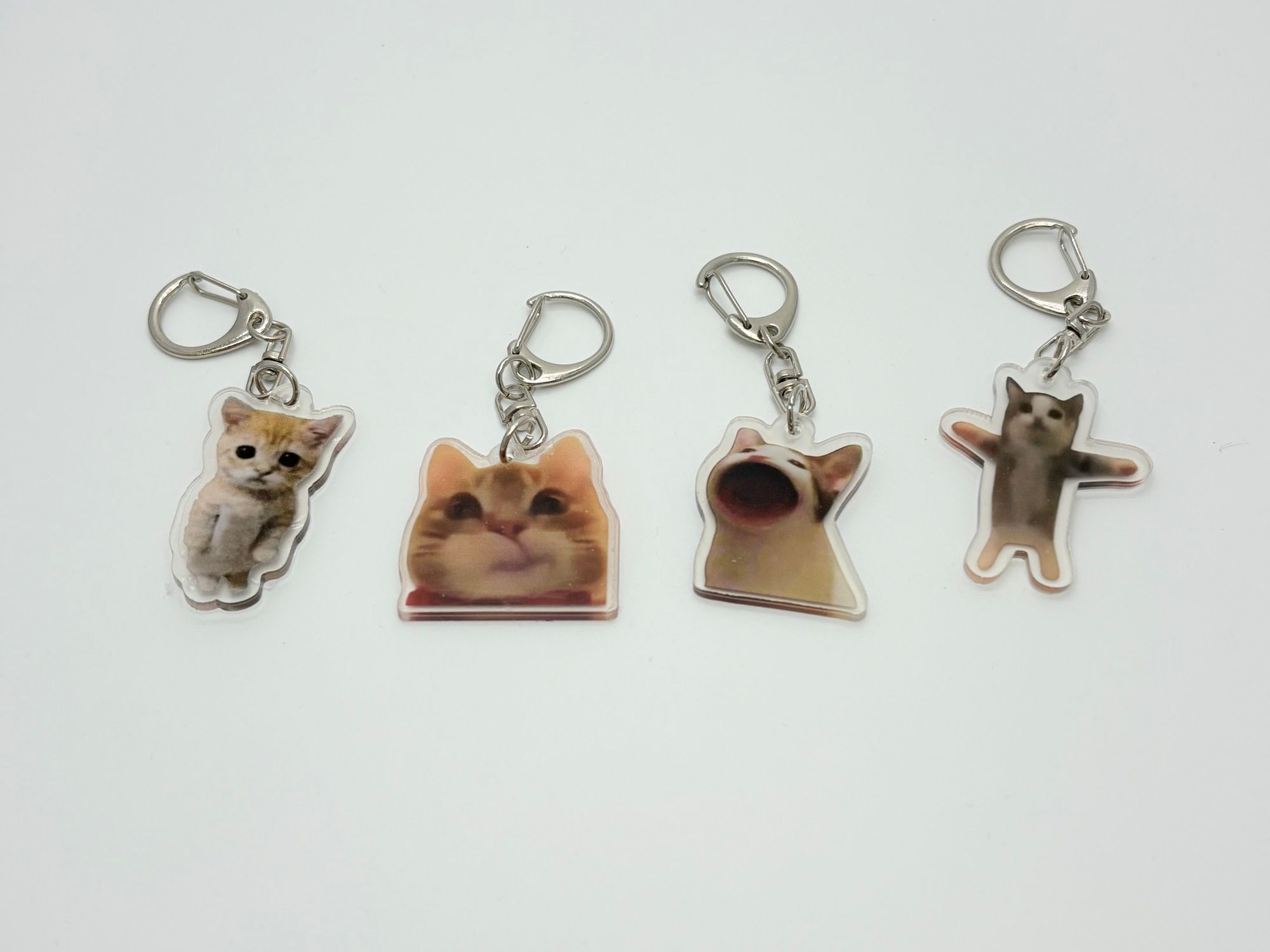 고양이 밈 키링 아크릴 키홀더 백참 참 백꾸 가꾸 열쇠고리 병맛 쓸데없는 키링 우정 선물 - 상세 이미지 5