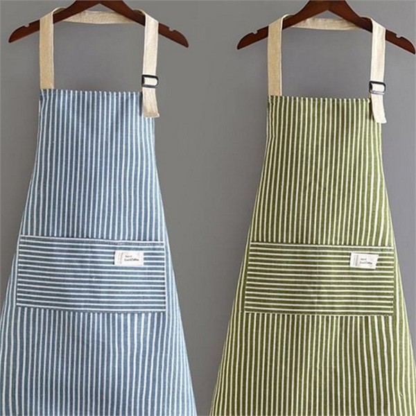 다용도 주방 앞치마 바리스타 여성 앞치마 주머니 린넨 데일리 김장 - 상품 이미지