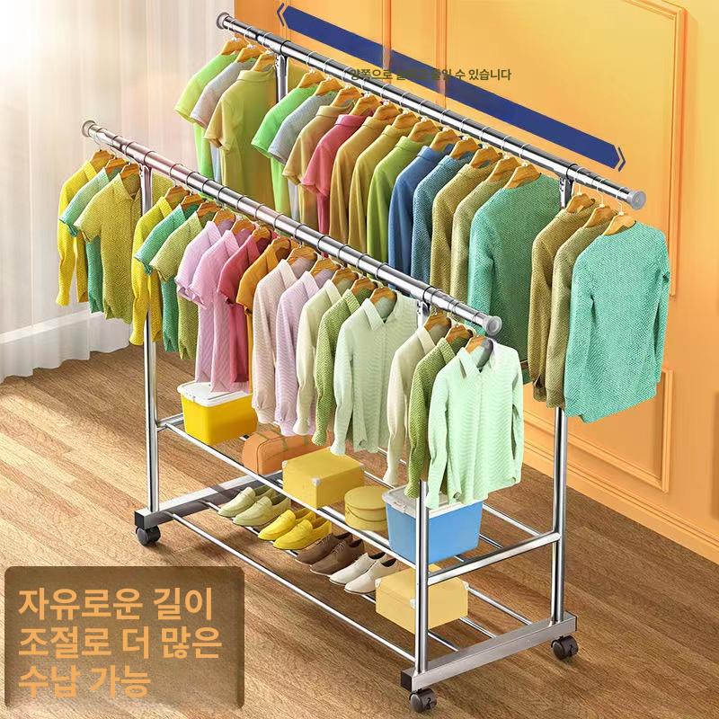 옷가게 4종 이동식 매장용 멀티수납 옷걸이 스탠드 - 상세 이미지 5