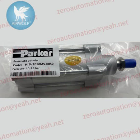 P1D-T032MS-0040 보어 크기 s Ø32 - Ø320mm 알루미늄 ISO15552 TPE-U PU 스테인리스 스틸 피스톤 로드 파커 공압 실린더