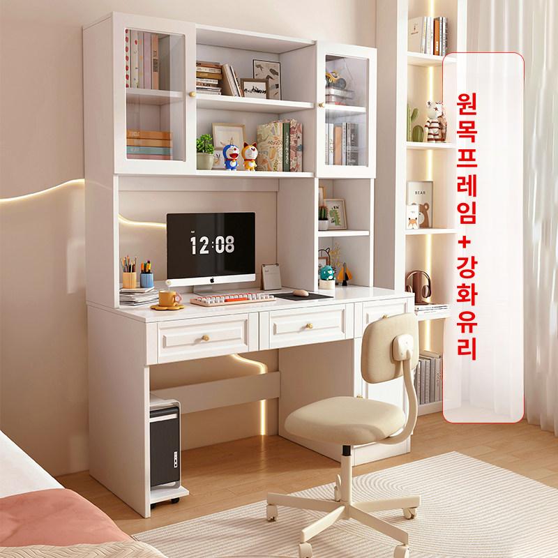 책장 책상 테이블 침실 데스크 책꽂이 정리대 상부장 - 상세 이미지 3