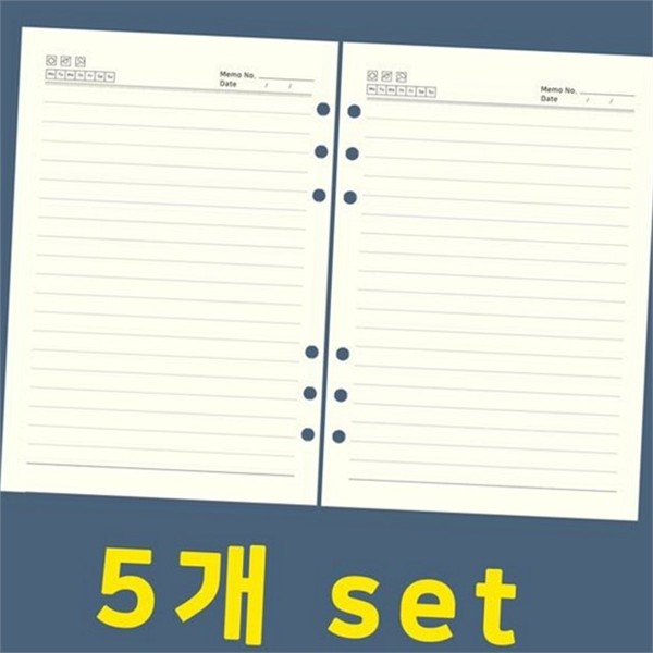 다이어리 6공 바인더 속지 리필 a5 바인더 속지 육공 모조지 - 상품 이미지