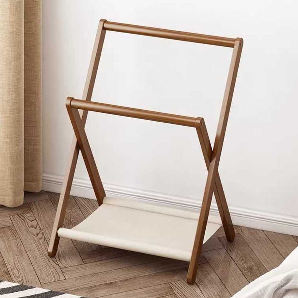 원목 수건걸이 스탠드 주방 옷걸이 높이 타올 행거 50cm - 상품 이미지