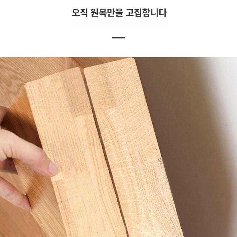 거실수납장 거실장식장 원목수납장 원목거실장 선반 가구 다용도 빈티지 원목장식장 - 상세 이미지 5