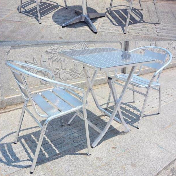 벨라로크 알루미늄 의자 야외 스틸 펜션 체어 발코니 휴게용 스테 B. 원형 테이블 60cm - 상품 이미지