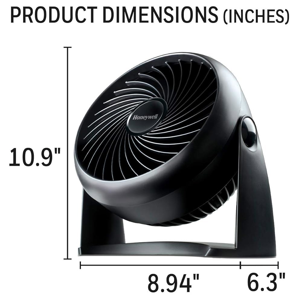 Honeywell HT-900 TurboForce 공기 순환기 팬 검정 Black - 상세 이미지 3