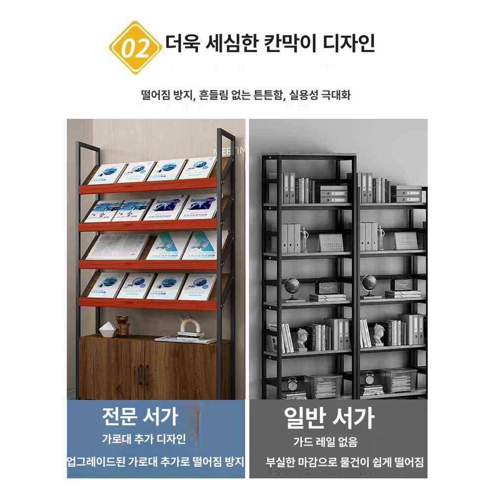 서점 진열대 디피 카달로그 전시대 잡지 거치대 선반 가판대 - 상세 이미지 3