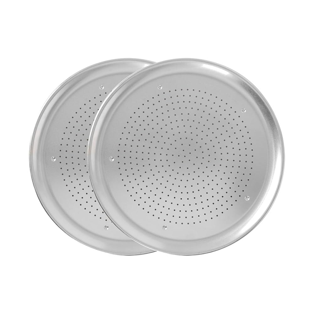 노르딕 웨어 내추럴스 16인치 에어 크리스프 천공 알루미늄 피자 팬, 2개 세트 9-Inch 9 Crisper 1-Pack - 상품 이미지