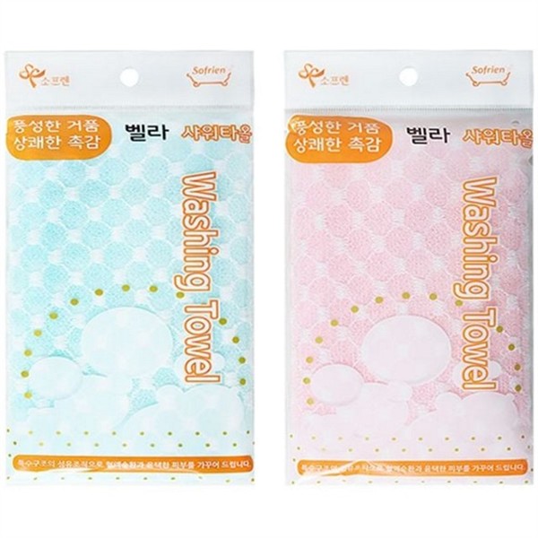 시원한 목욕 타올 긴바디 바디 타올 거품 각질 - 상품 이미지